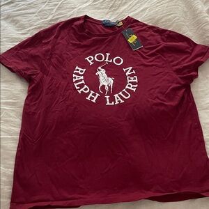 Ralph Lauren Classic Fit Burgundy Tee